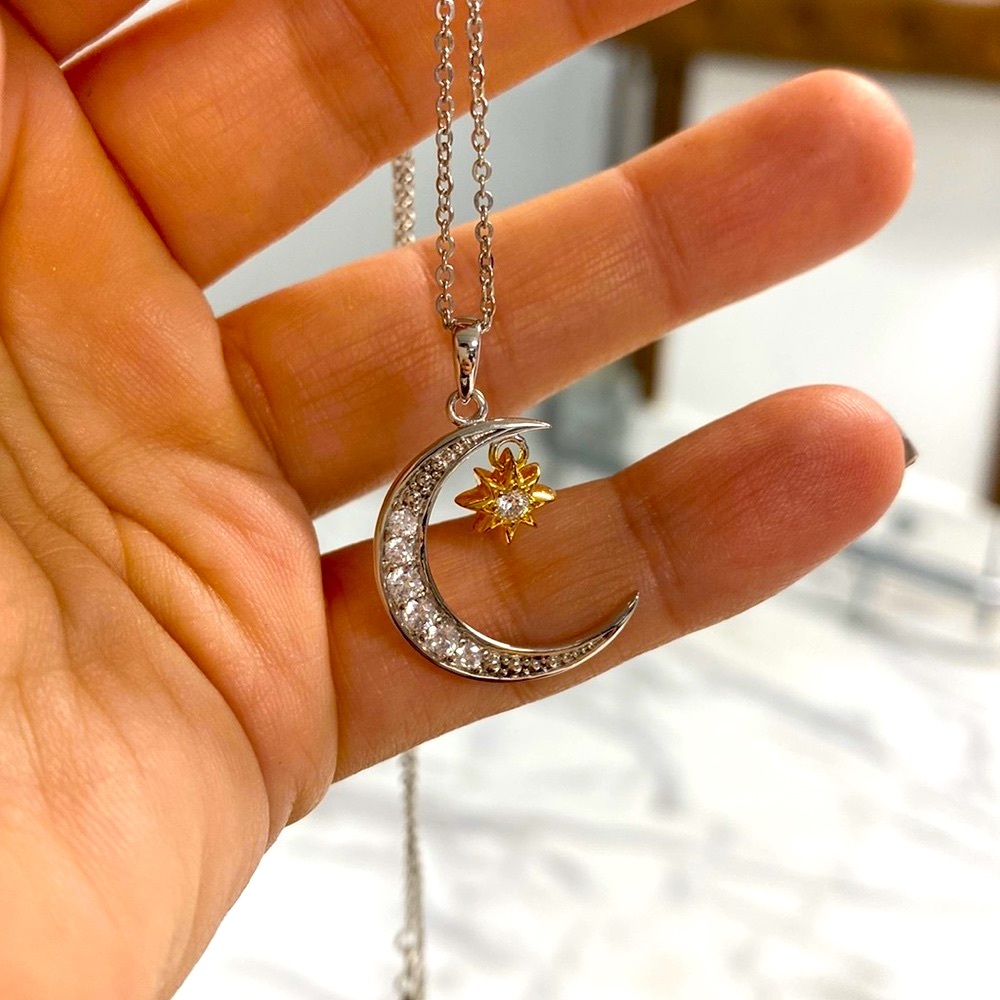 Moon and star pendant